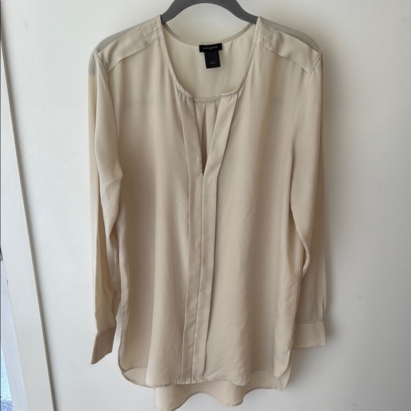 Ann Taylor Tops - Ann Taylor Cream Blouse Size L